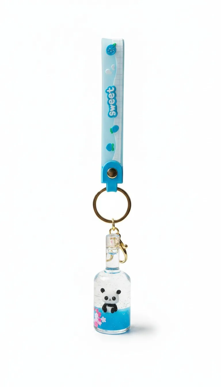 Panda Bottle Keycharm — Water Keycharm, view 3